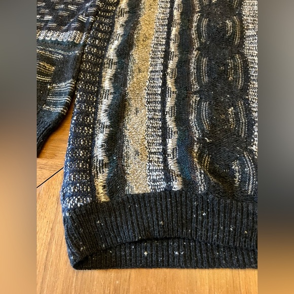 Vintage Grafico Italia Men's Textured Abstract Sweater Large Italy - Picture 5 of 8